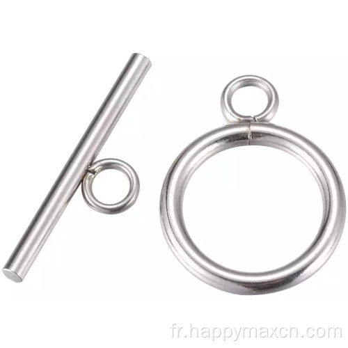 Acier inoxydable OT Fin Toggle Clasps 20 Pack